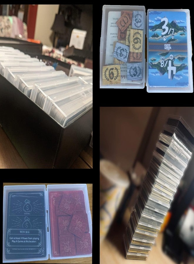 Whyogeta 18Pcs Playing Card Deck Box, Blank Playing Card Cases, Clear Plastic Empty Playing Game Card Boxes Holder Storage Organizer,Acrylic Trading Card Case for Bank Card Business Card Game Card Snap Closed - Image 4
